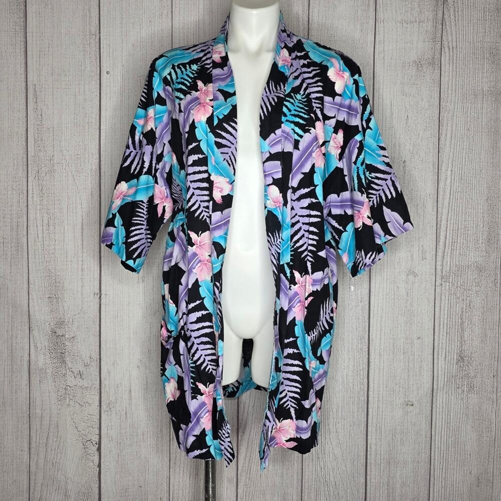 VTG Hilo Hattie Oversized Hawaiian Shirt Jacket | Unisex Aloha Cover-Up |